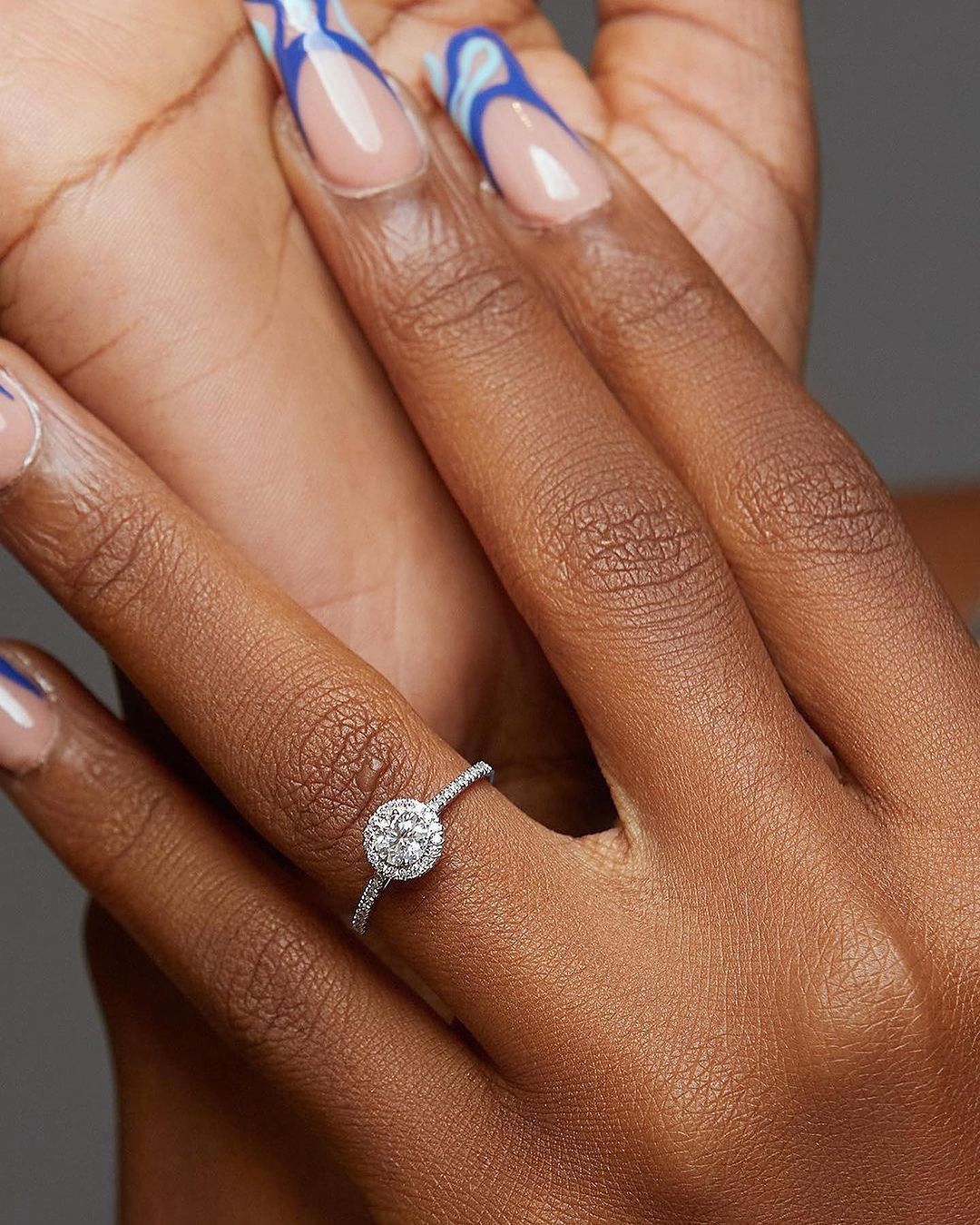 Thelma Natural Diamond Engagement Ring BOZ Jewelry