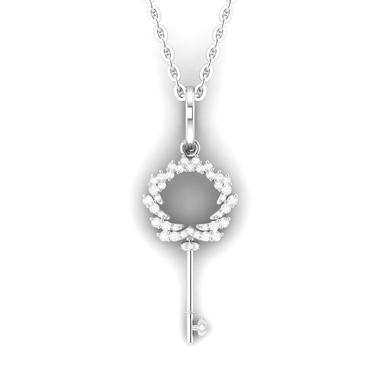 BOZ Forever Key Diamond Necklace in 18K Gold