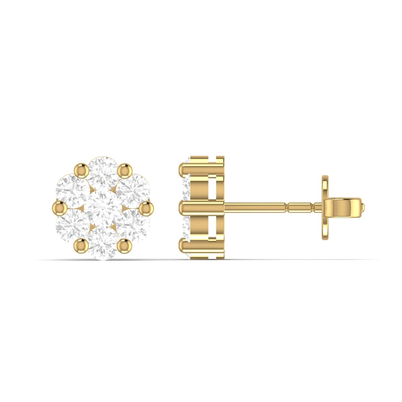 2.5MM Natural Diamond Studs in 18K Gold