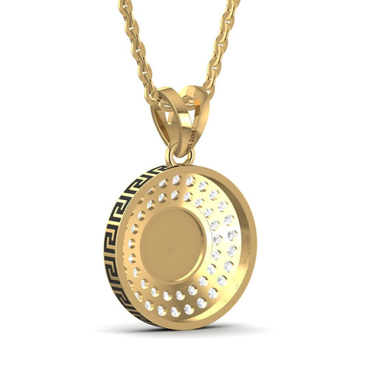 Medusa Diamond Pendent in 18K Gold