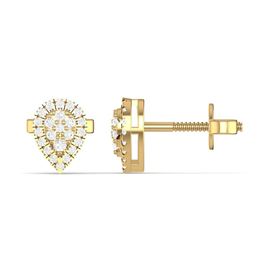 Velar Diamond Stud Earrings in 18K Gold