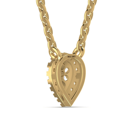 Velar Diamond Pendant Necklace in 18K Gold