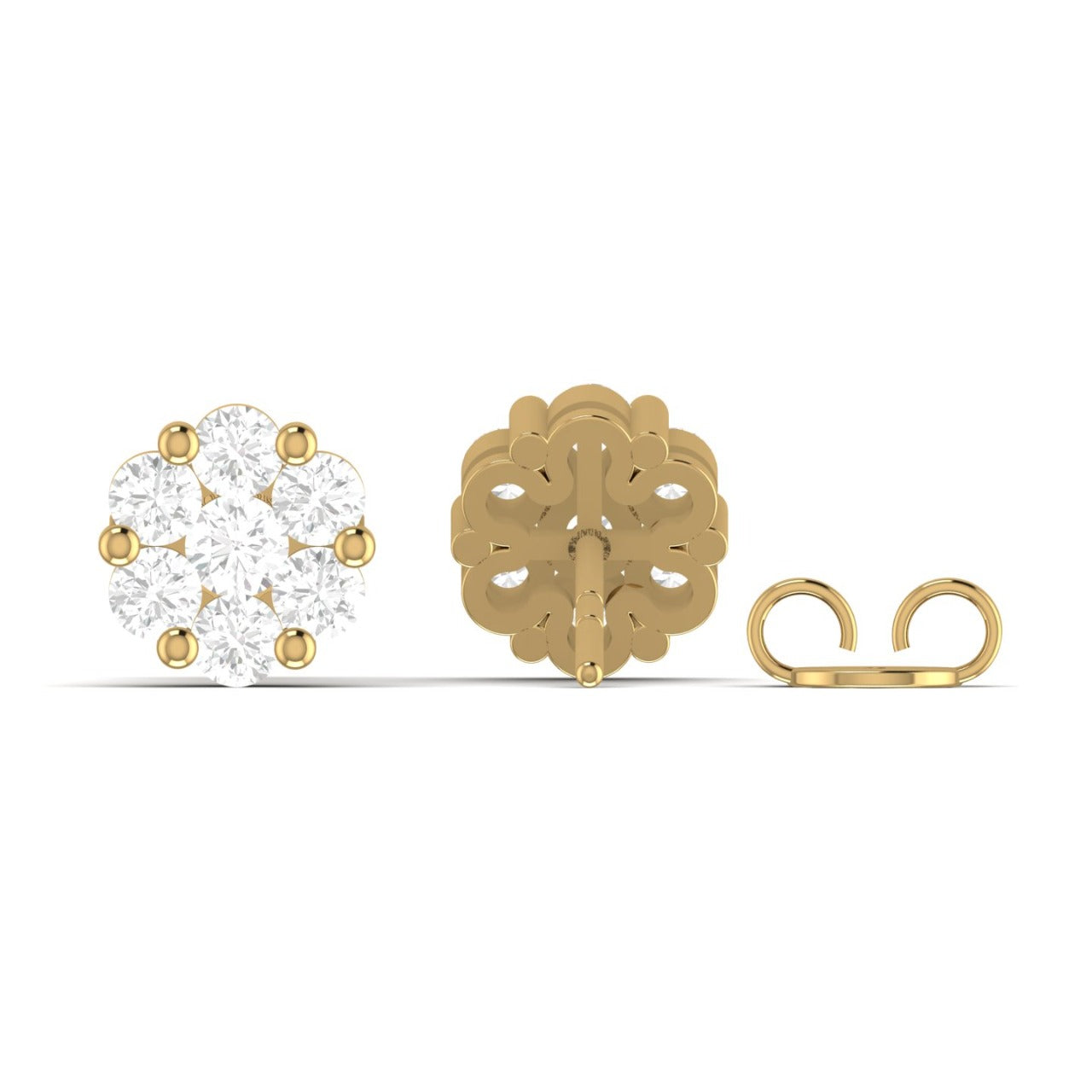 2.5MM Natural Diamond Studs in 18K Gold