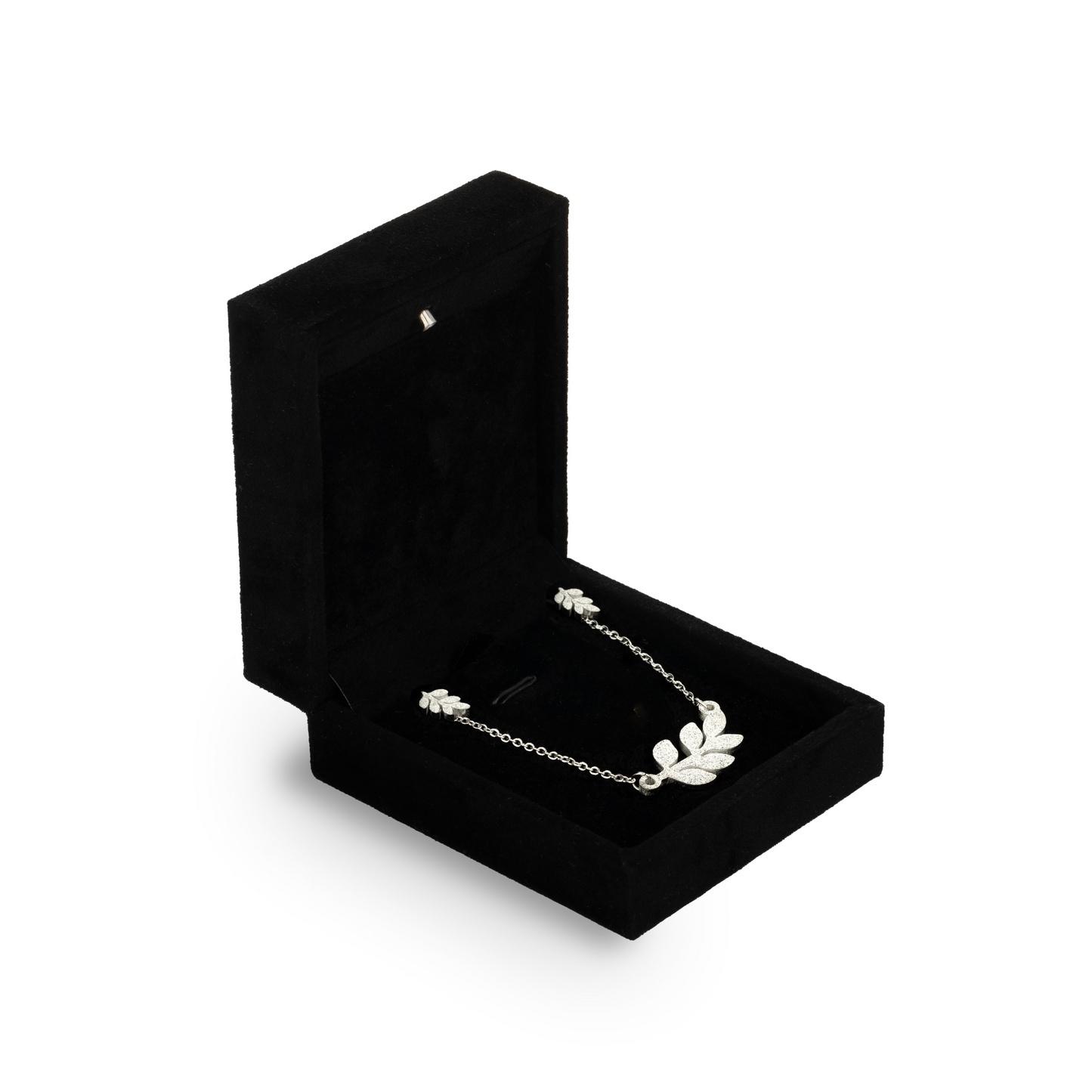 Leaf Hypoallergenic Steel Necklace and Earrings Set