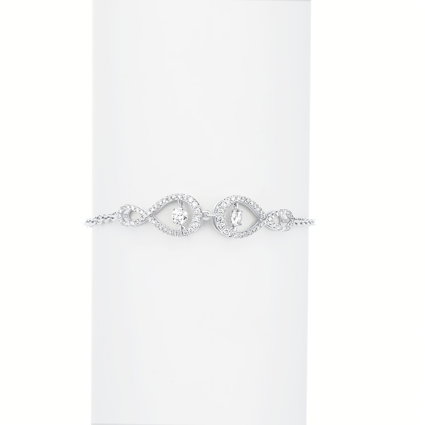 Two Charm Twinkle Infinie Diamond Bracelet in 18K Gold