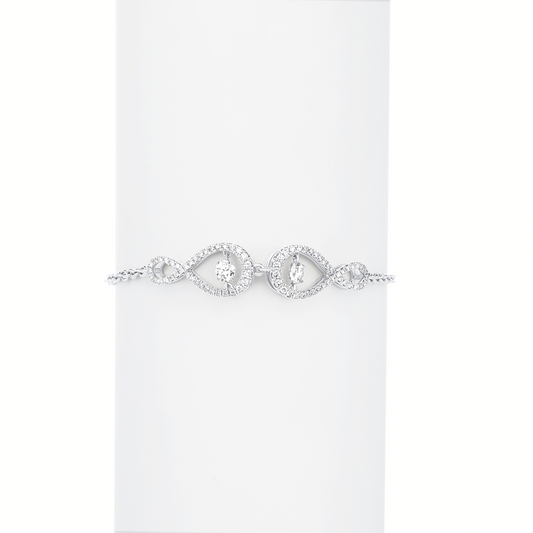 Two Charm Twinkle Infinie Diamond Bracelet in 18K Gold