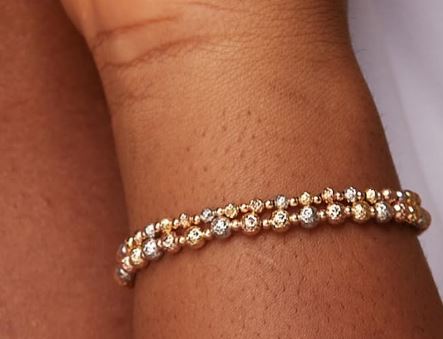 Tri Tone Bracelet in 18K Gold