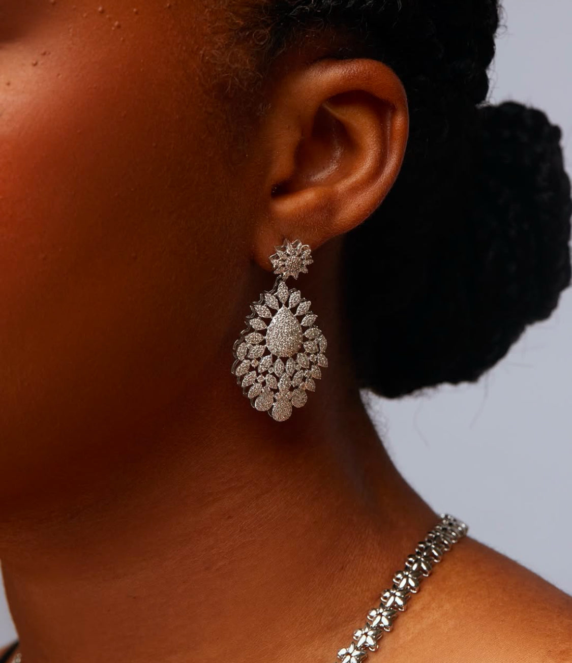 Olori Natural Diamond Drop Earrings in 18K Gold