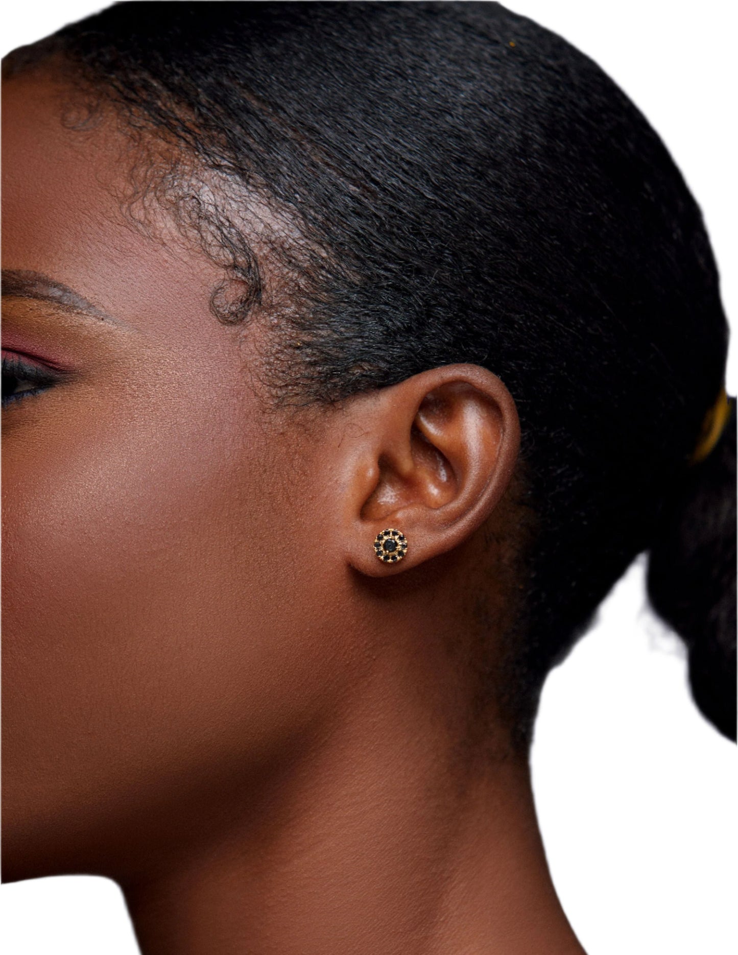 Tania Black Diamond Stud Earrings in 18K Gold