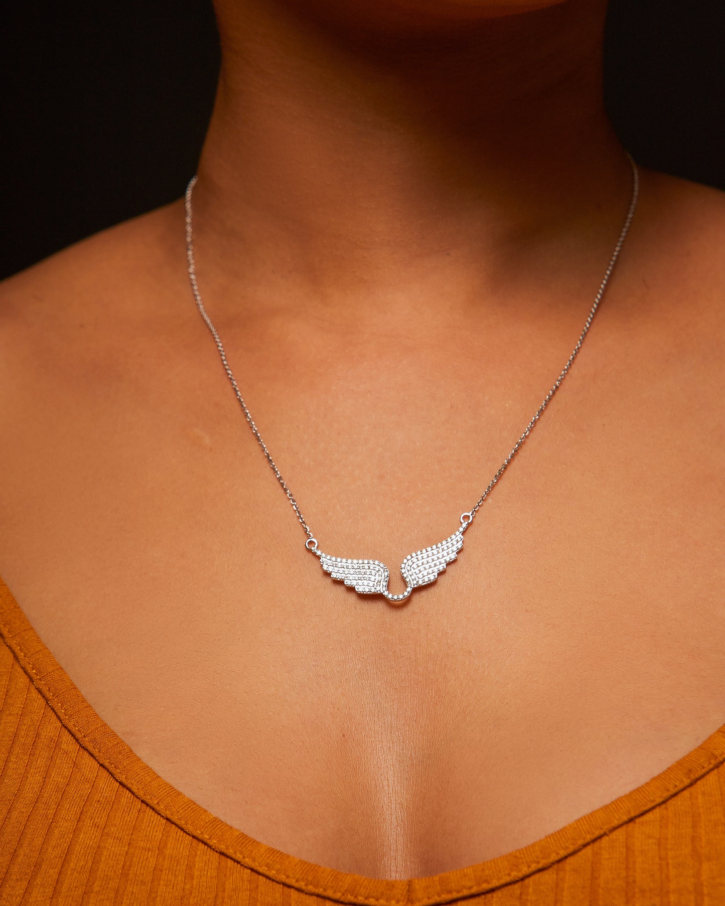 Angel Wings Necklace in 18K Gold