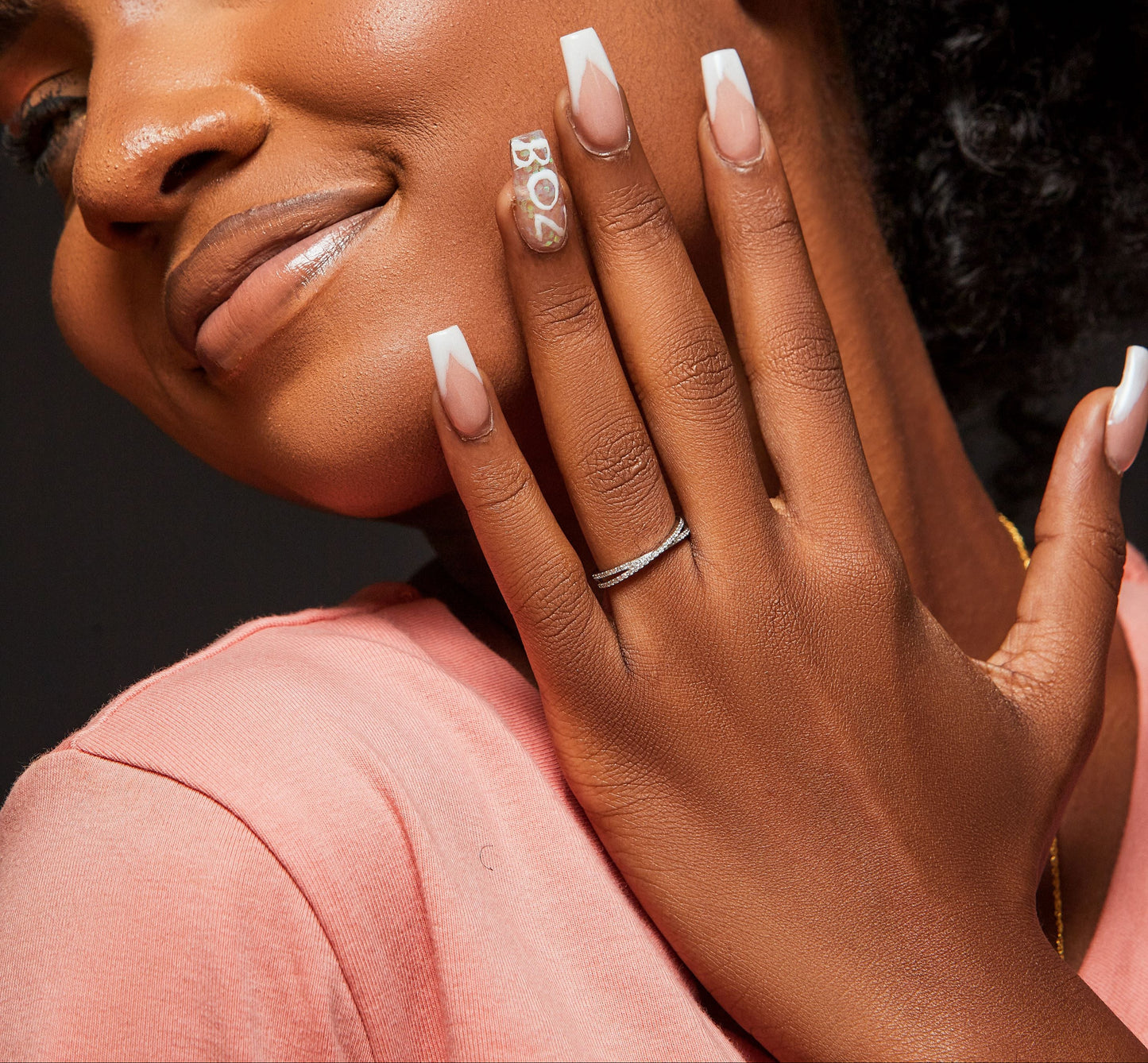 Crisscross Natural Diamond Pave Ring