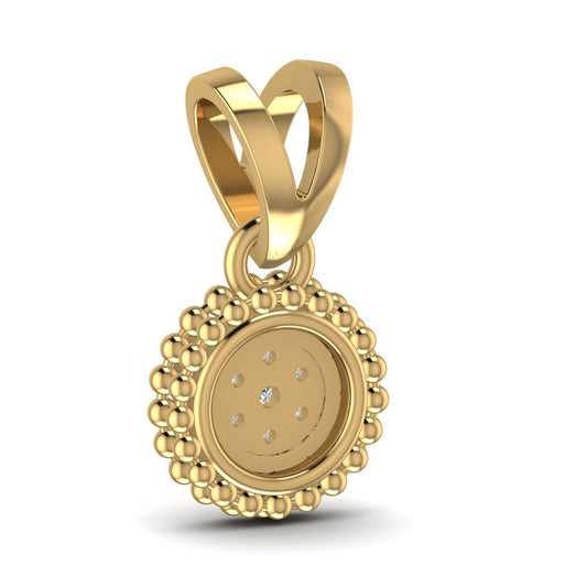 Ava Round Natural Diamond Pendant in 18K Gold