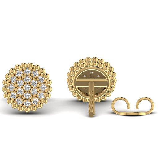 Ava Natural Diamond Studs in 18K Gold