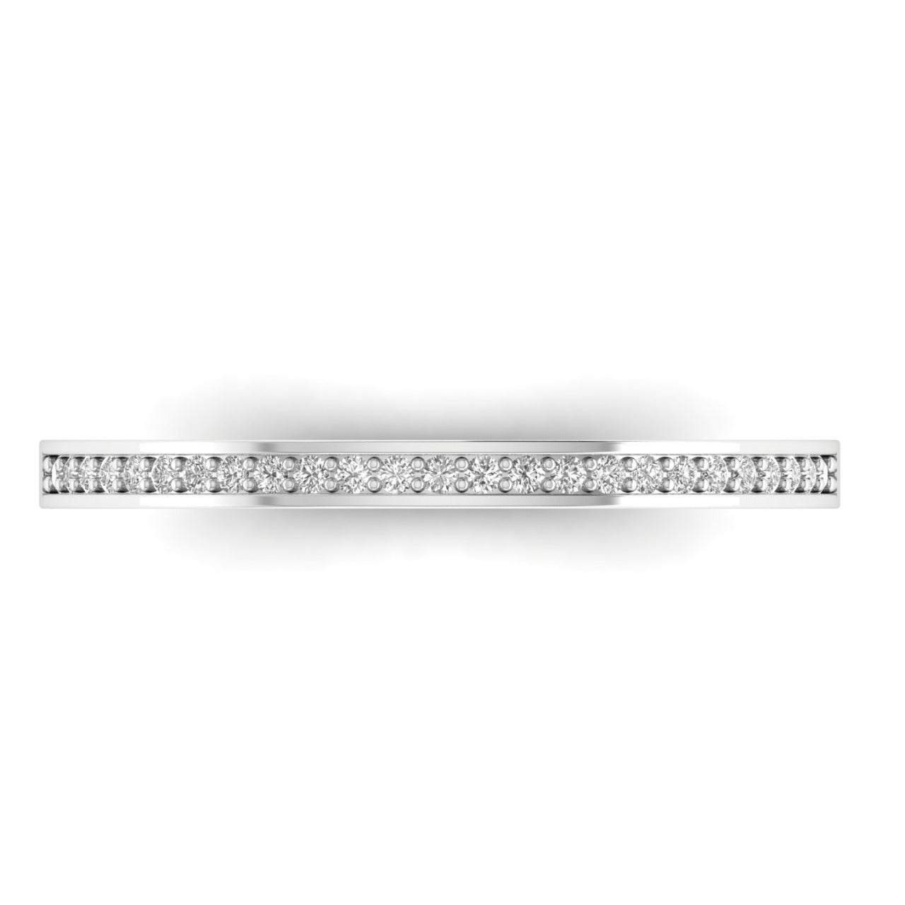 1.5MM Pave Eternity CZ Band in 10K Gold