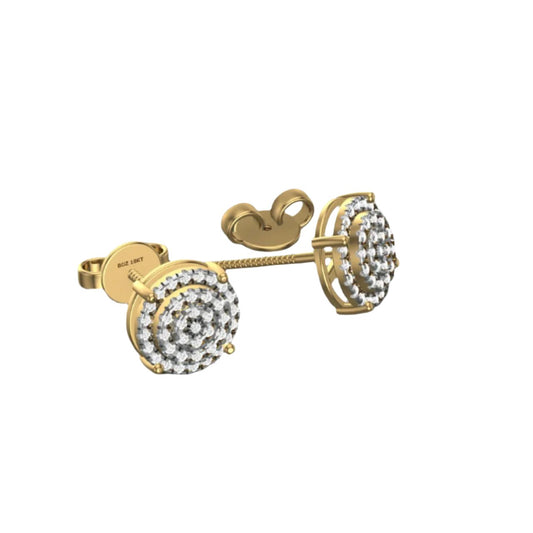 Everyday Diamond Cluster Studs in 18K Gold