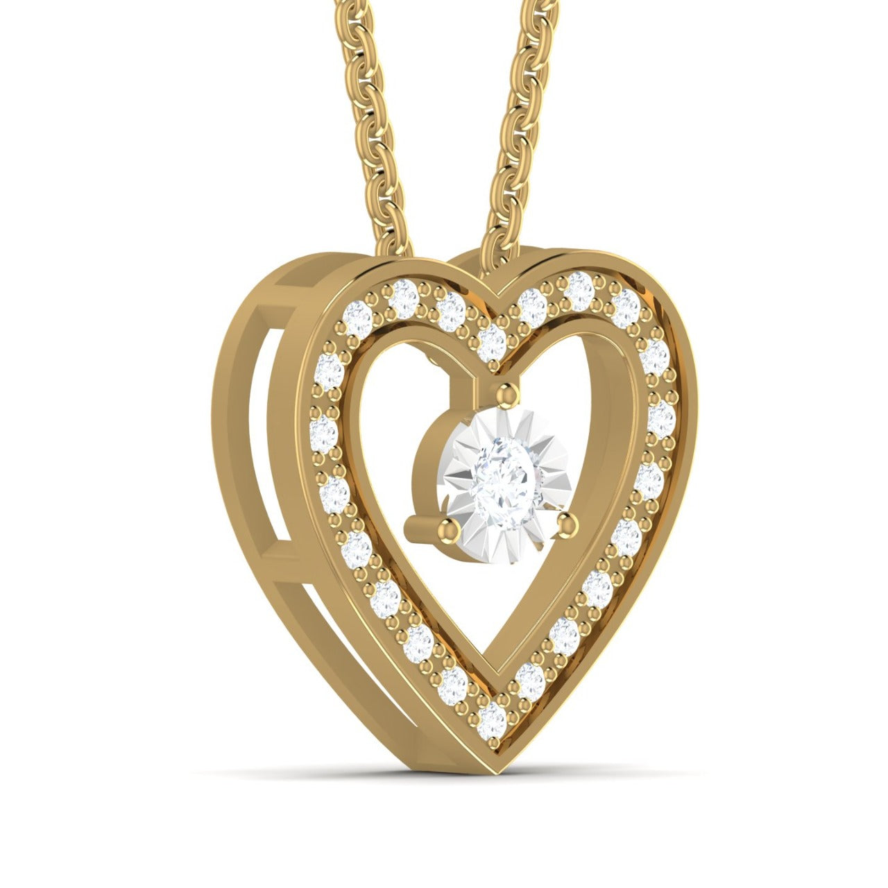 Eternal Heart Diamond in 18K Gold