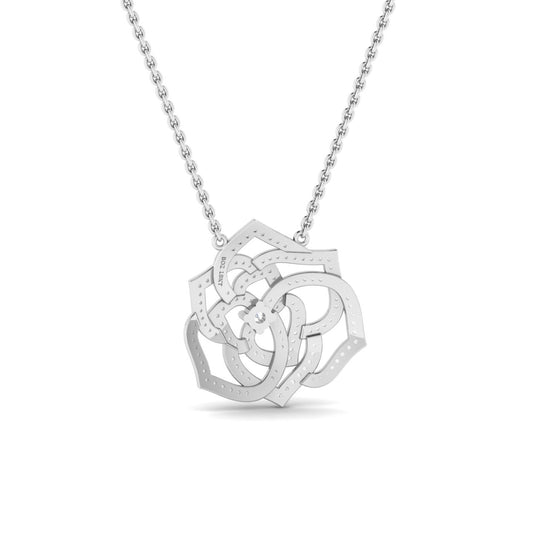 Maureen Floral Moissanite Necklace in 925 Sterling Silver