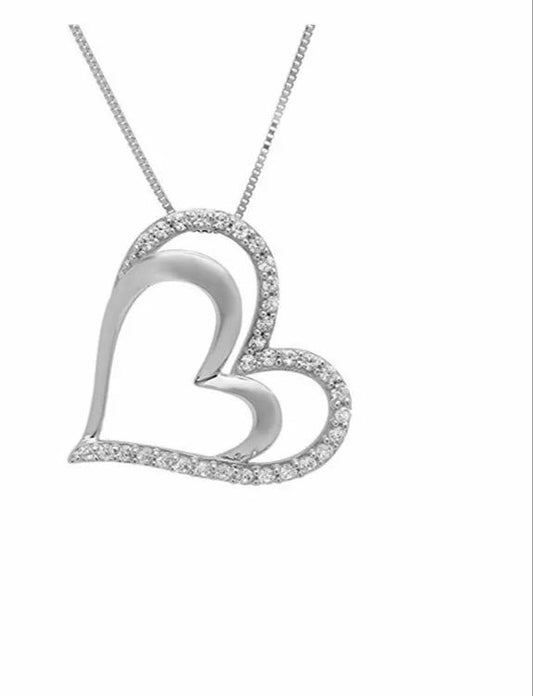 Grateful Heart Diamond Necklace in 18K Gold