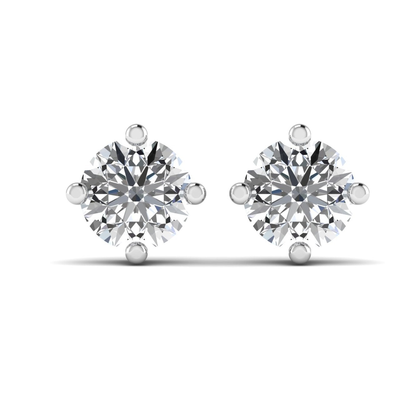 ICT Solitaire Diamond Studs in 18K Gold