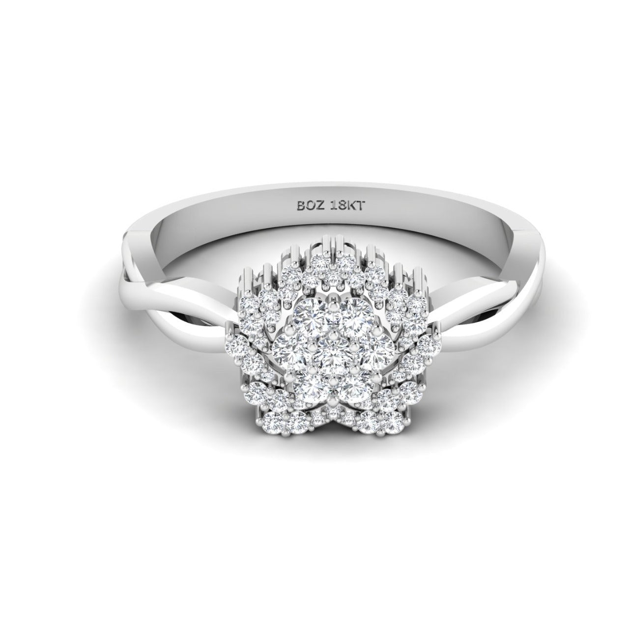 BOZ Forever Natural Diamond Engagement Ring in 18K Gold