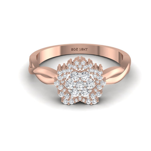 BOZ Forever Natural Diamond Engagement Ring in 18K Gold