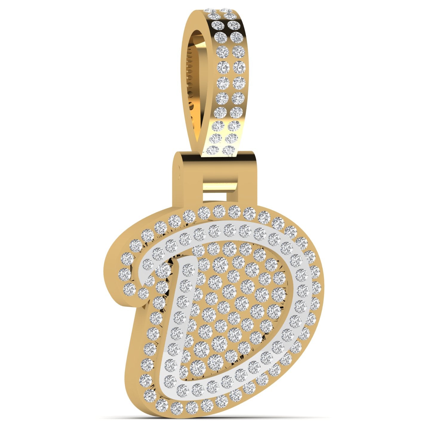 Bibi 0.14ct Initial Diamond Pendant in 18K Gold