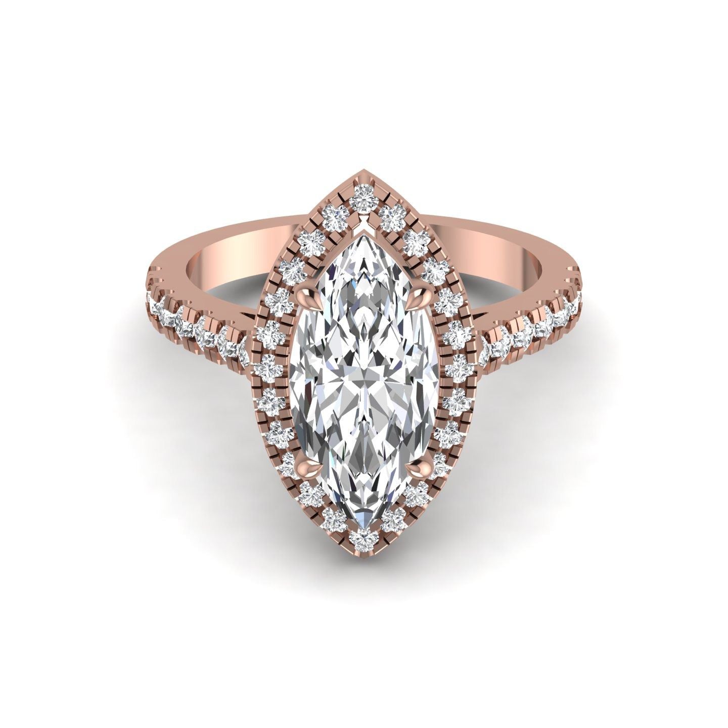 Jackie Marquis Cut Diamond Ring in 18K Gold