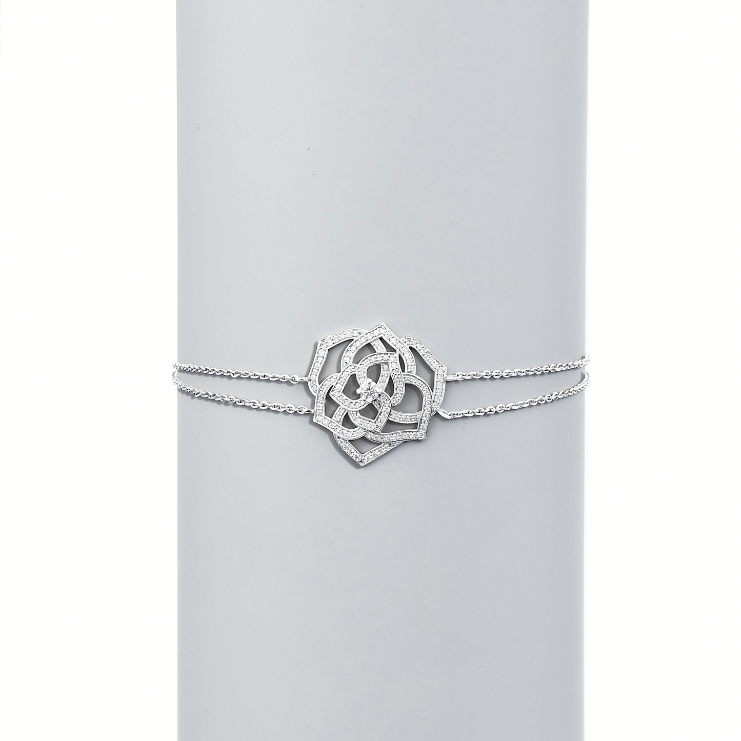 Maureen Floral Moissanite Bracelet in 925 Sterling Silver