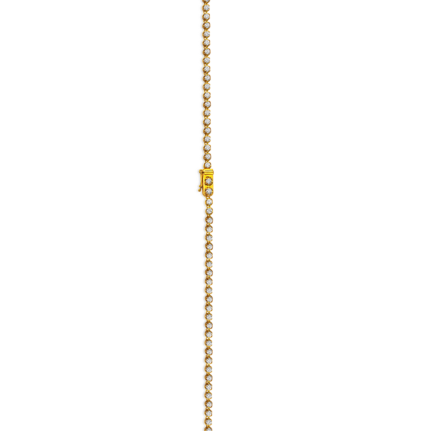 Natural Diamond Tennis Necklace in 18K Gold