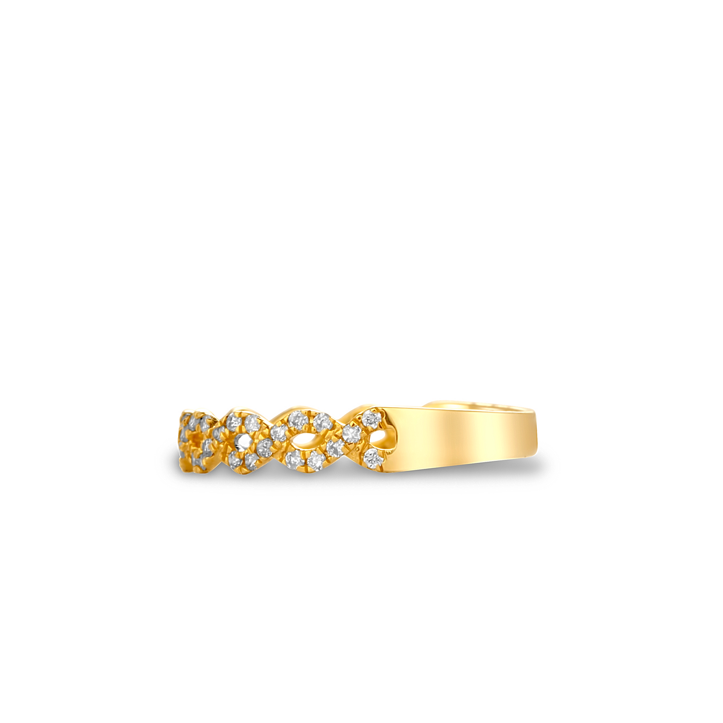 Ola Infinity Diamond Band in 18K Gold