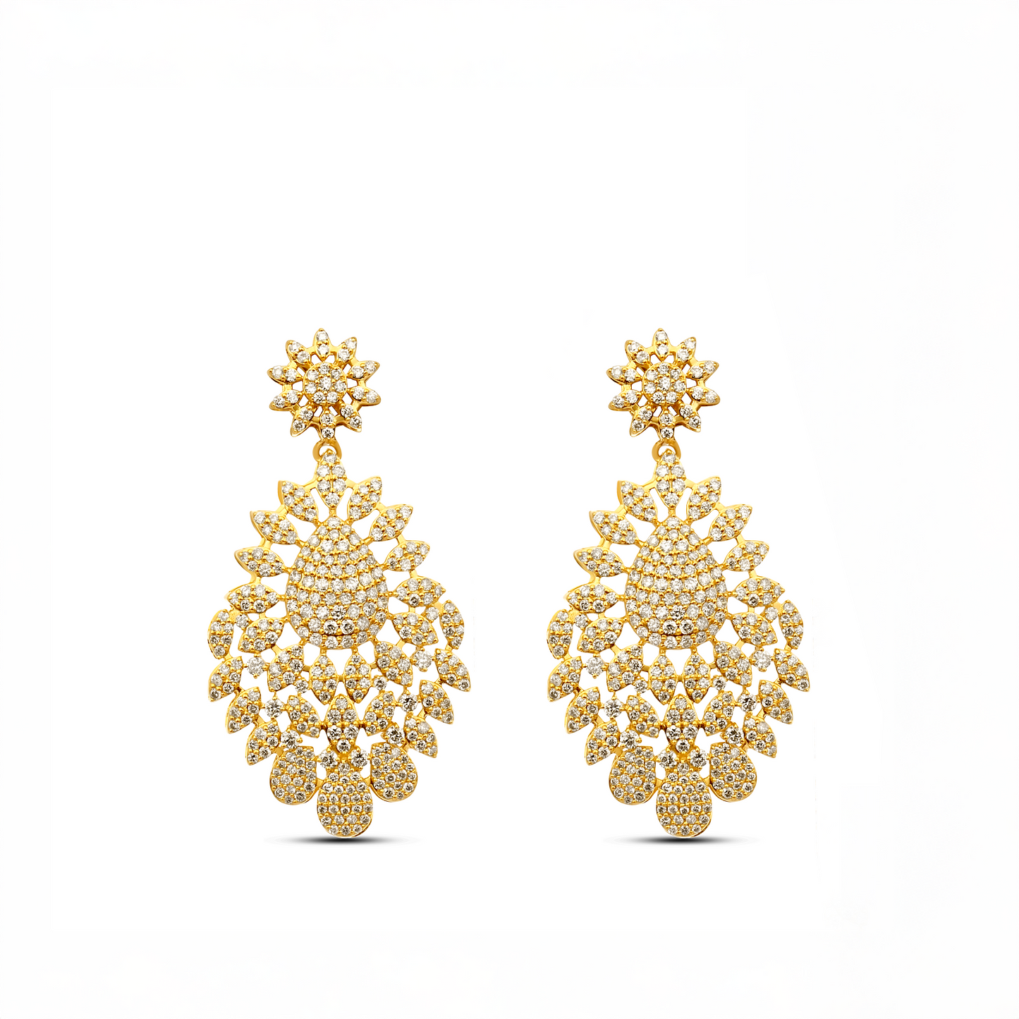 Olori Natural Diamond Drop Earrings in 18K Gold