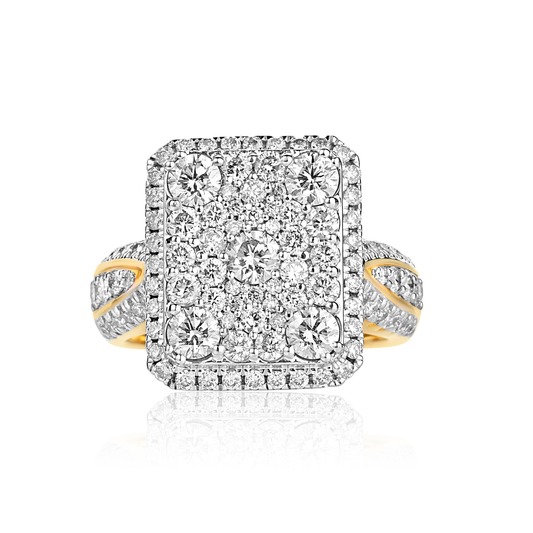 Amanda Radiant Cut Diamond Engagement Ring in 18K Gold