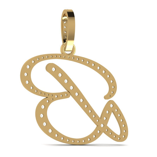 Alphabet XL Diamond Pendant in 18K Gold