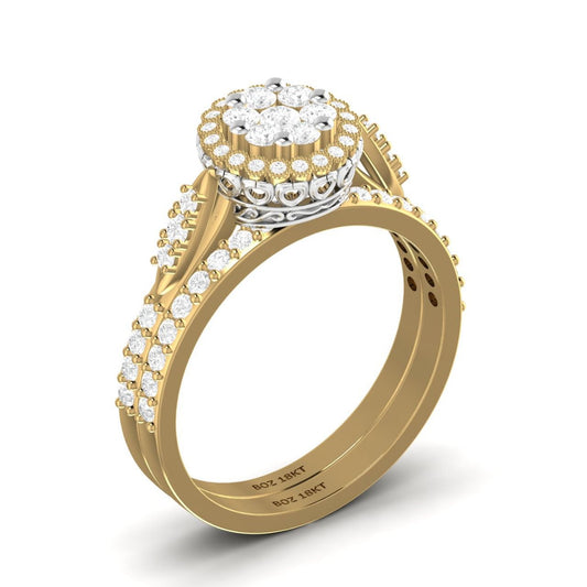 Daisy Natural Diamonds Bride Set in 18K Gold