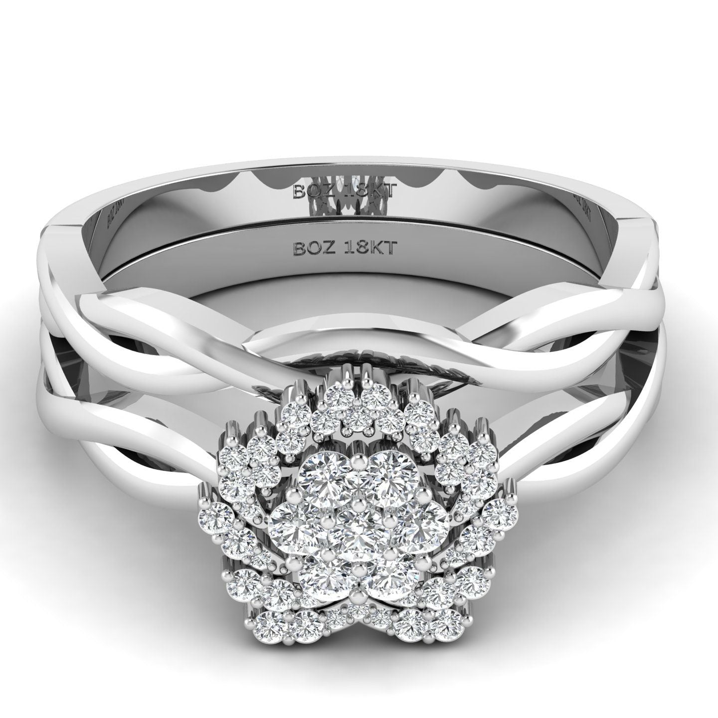 BOZ Forever Natural Diamond Bride Set