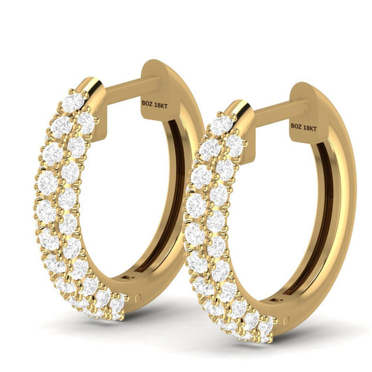 Nadine Diamond Hoop Earrings in 18K Gold