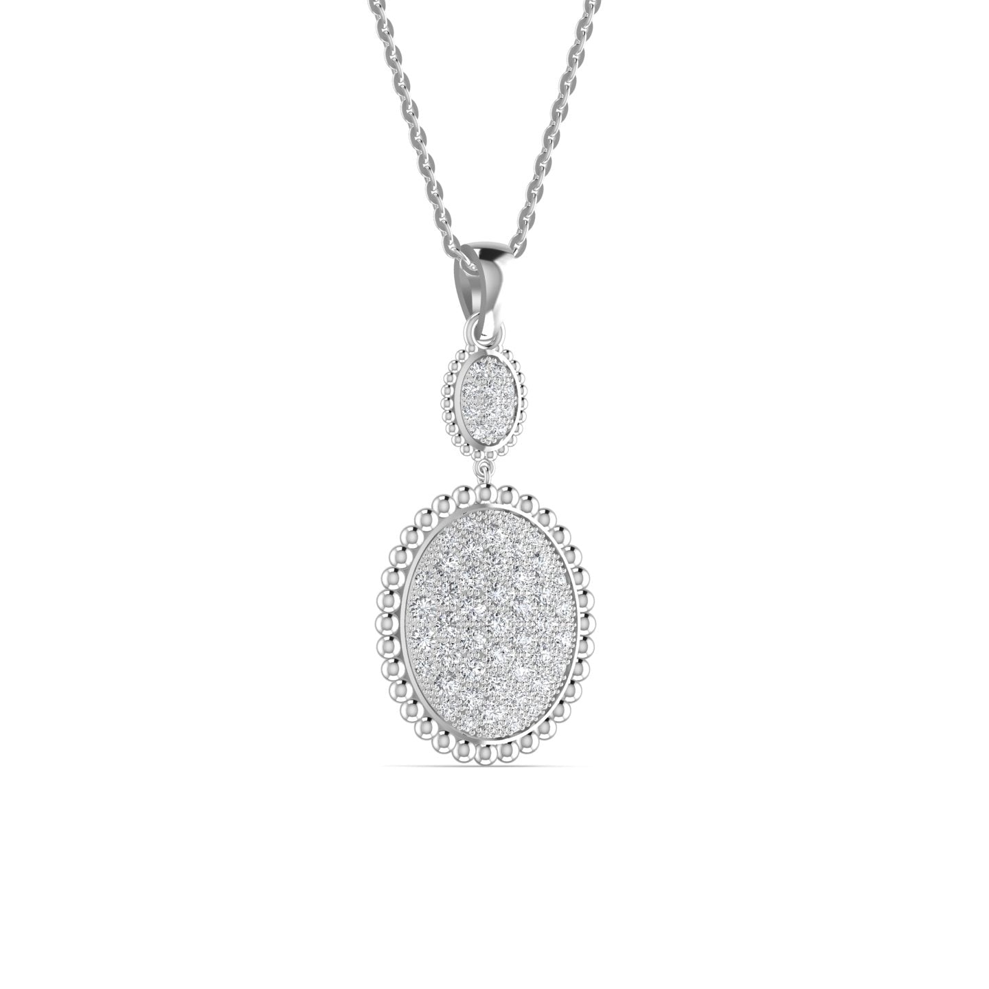 Meena Moissanite Necklace in 925 Sterling Silver