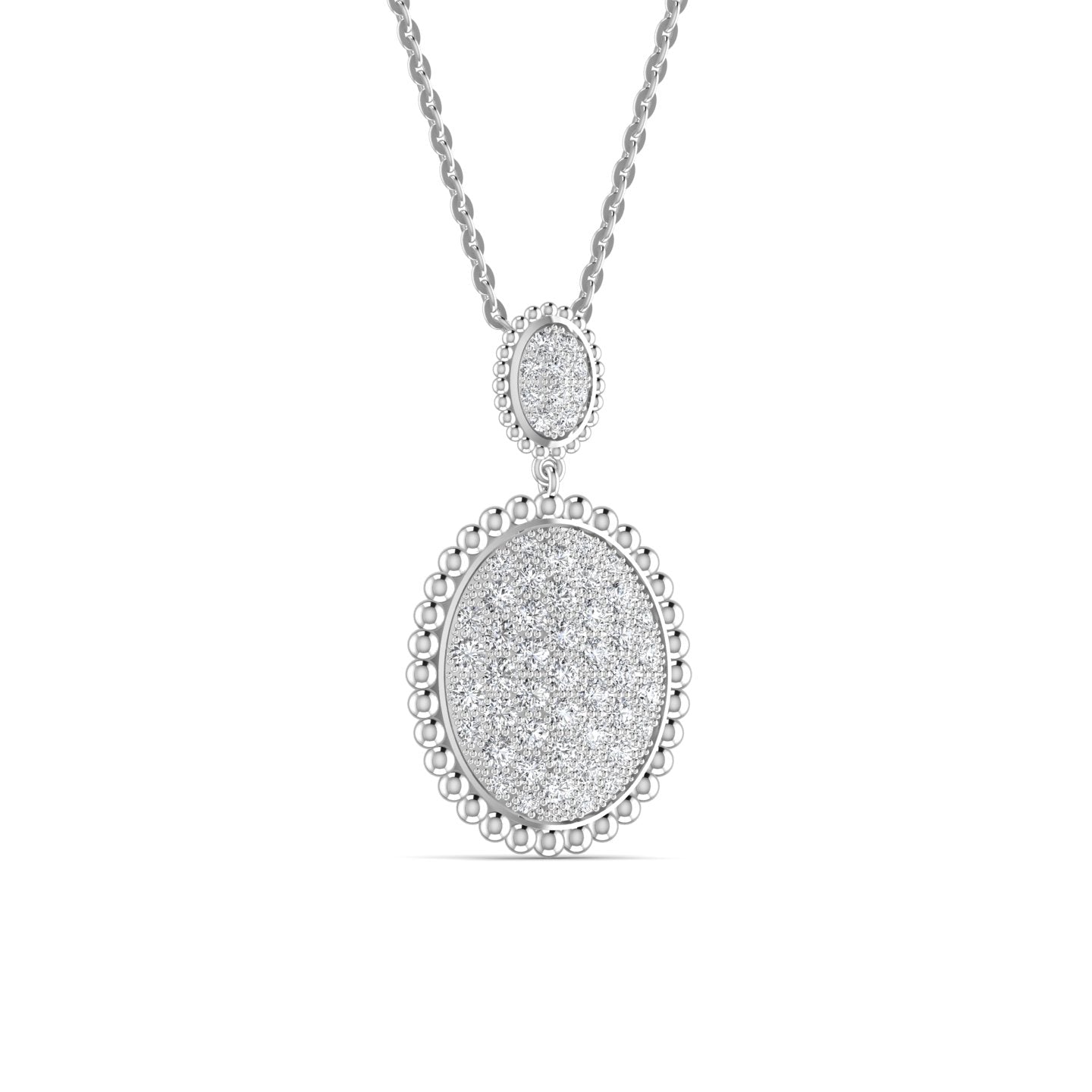 Meena Moissanite Necklace in 925 Sterling Silver