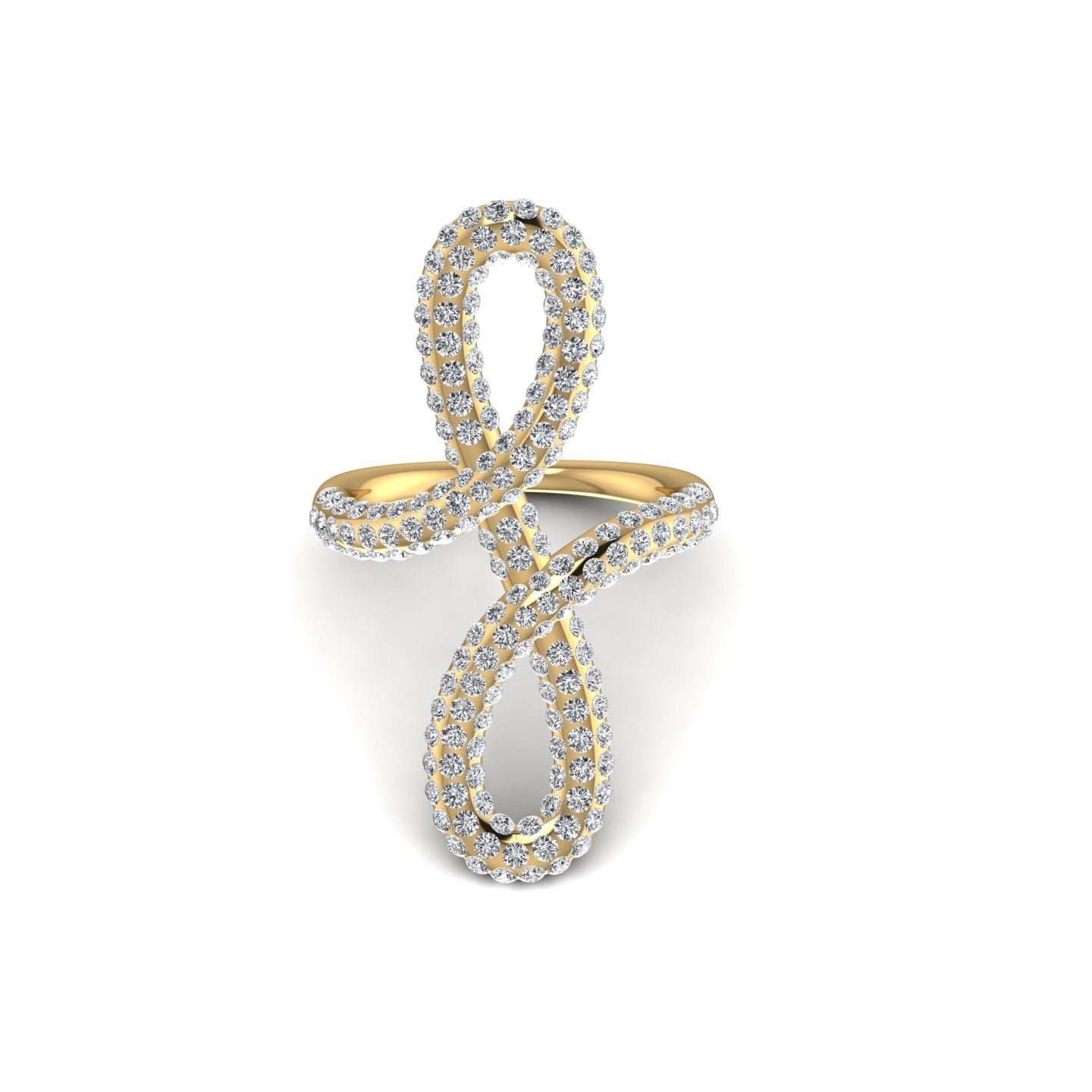 3D Oiza Infinie Diamond Ring in 18K Gold