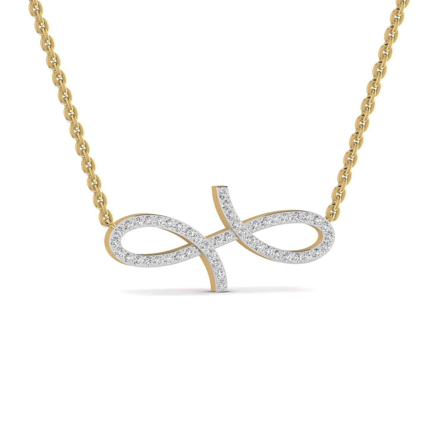 Oiza Infinie Diamond Necklace in 18K Gold