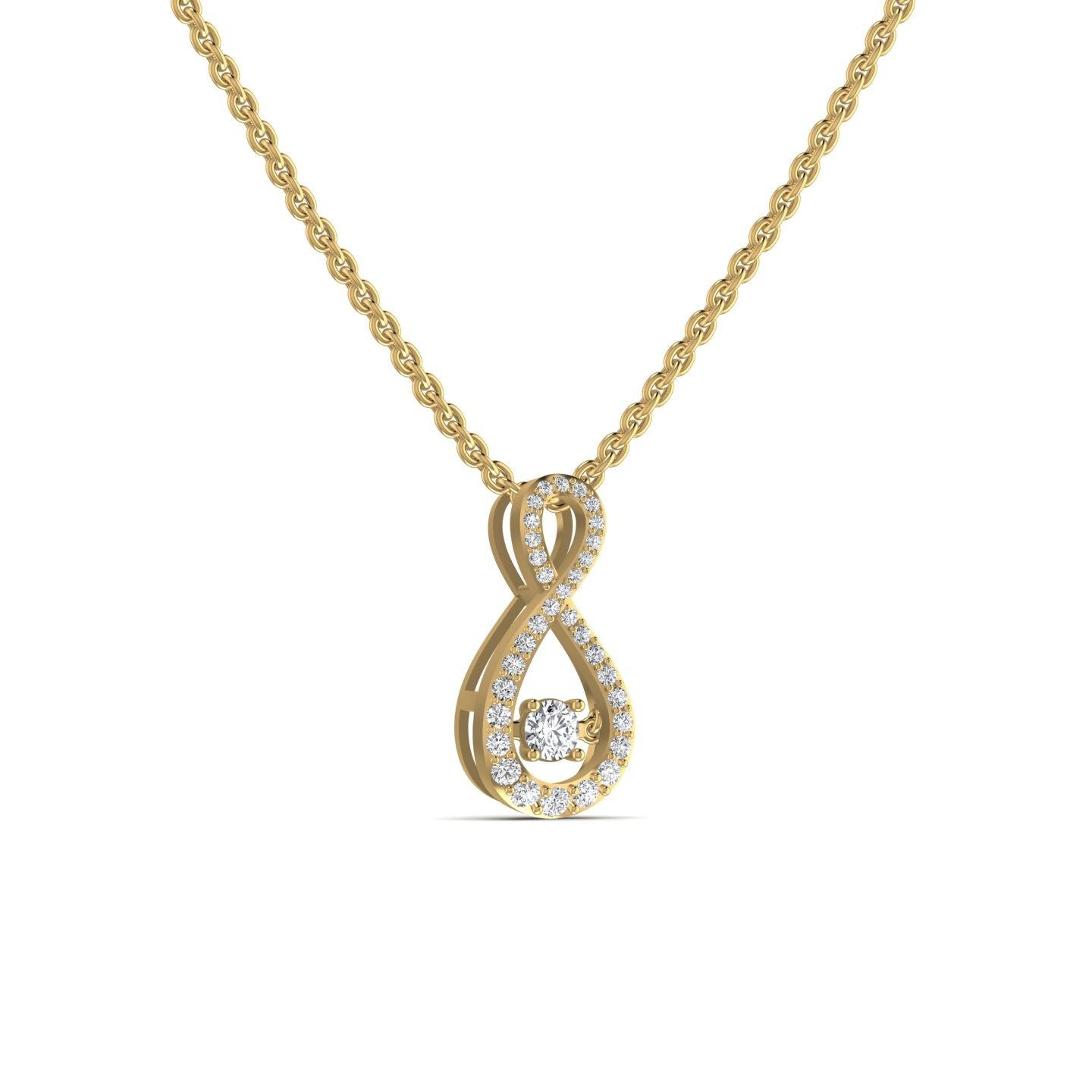 Twinkle Infinie Pendant Necklace in 18K Gold