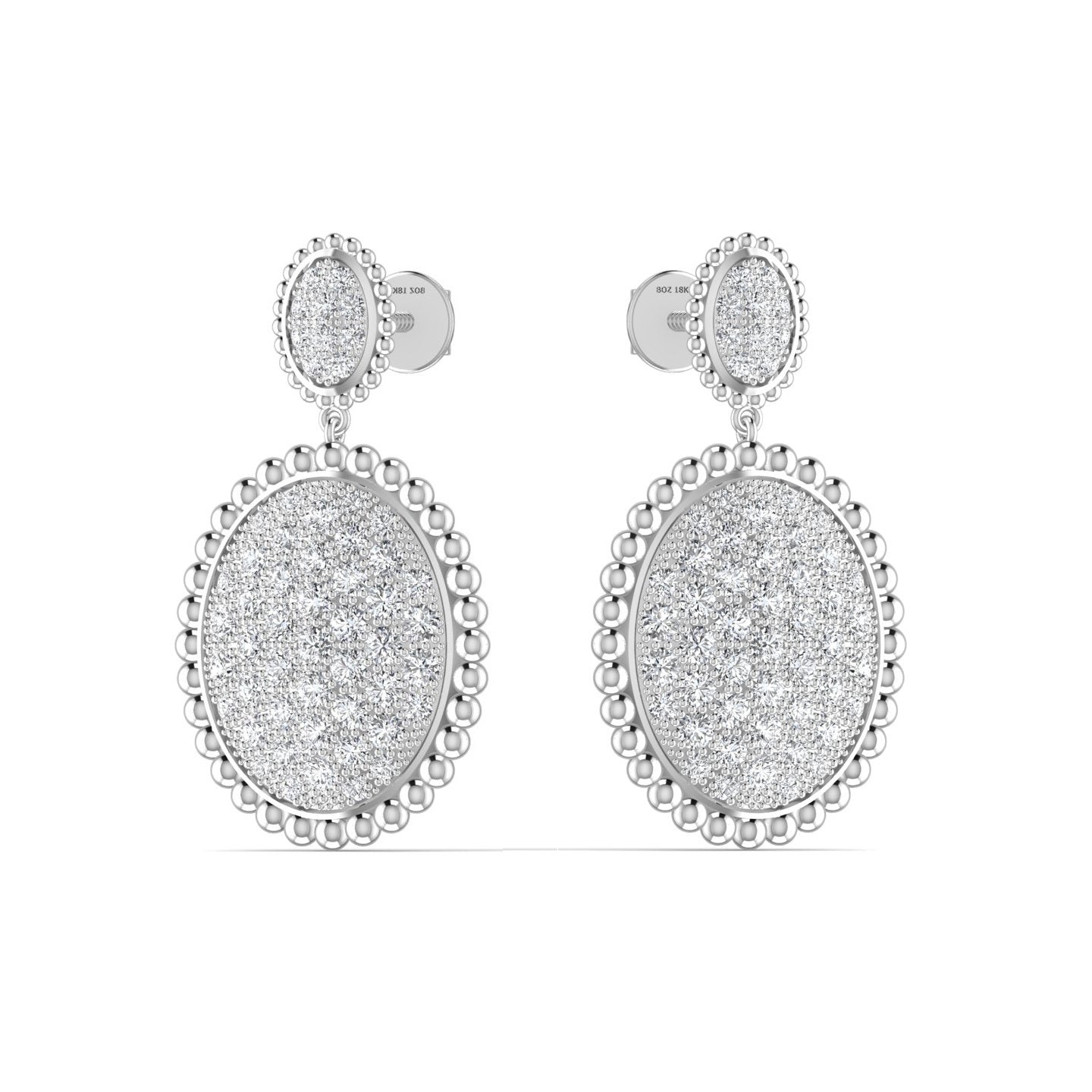 Vina Diamond Drop Earrings in 18K Gold