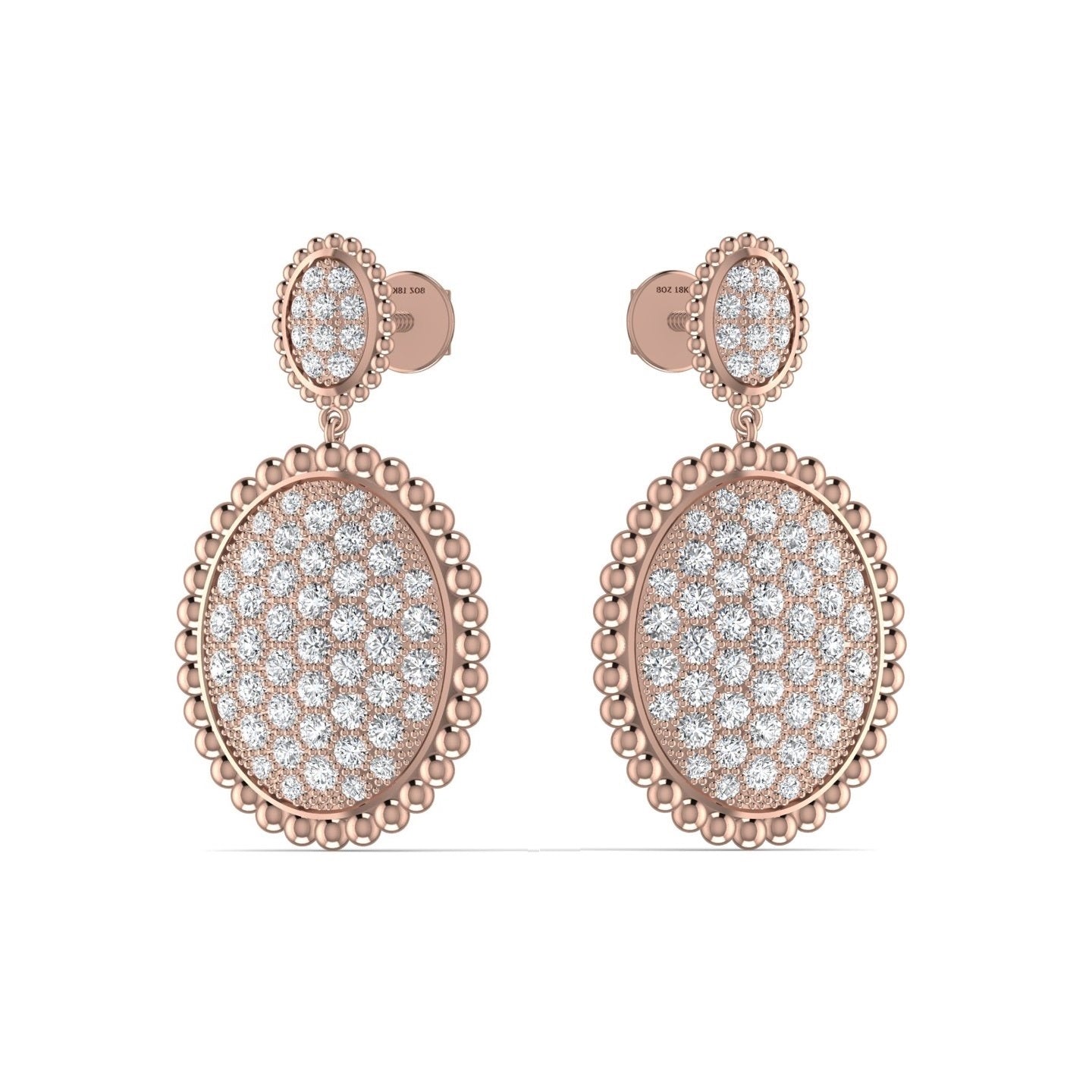 Vina Diamond Drop Earrings in 18K Gold