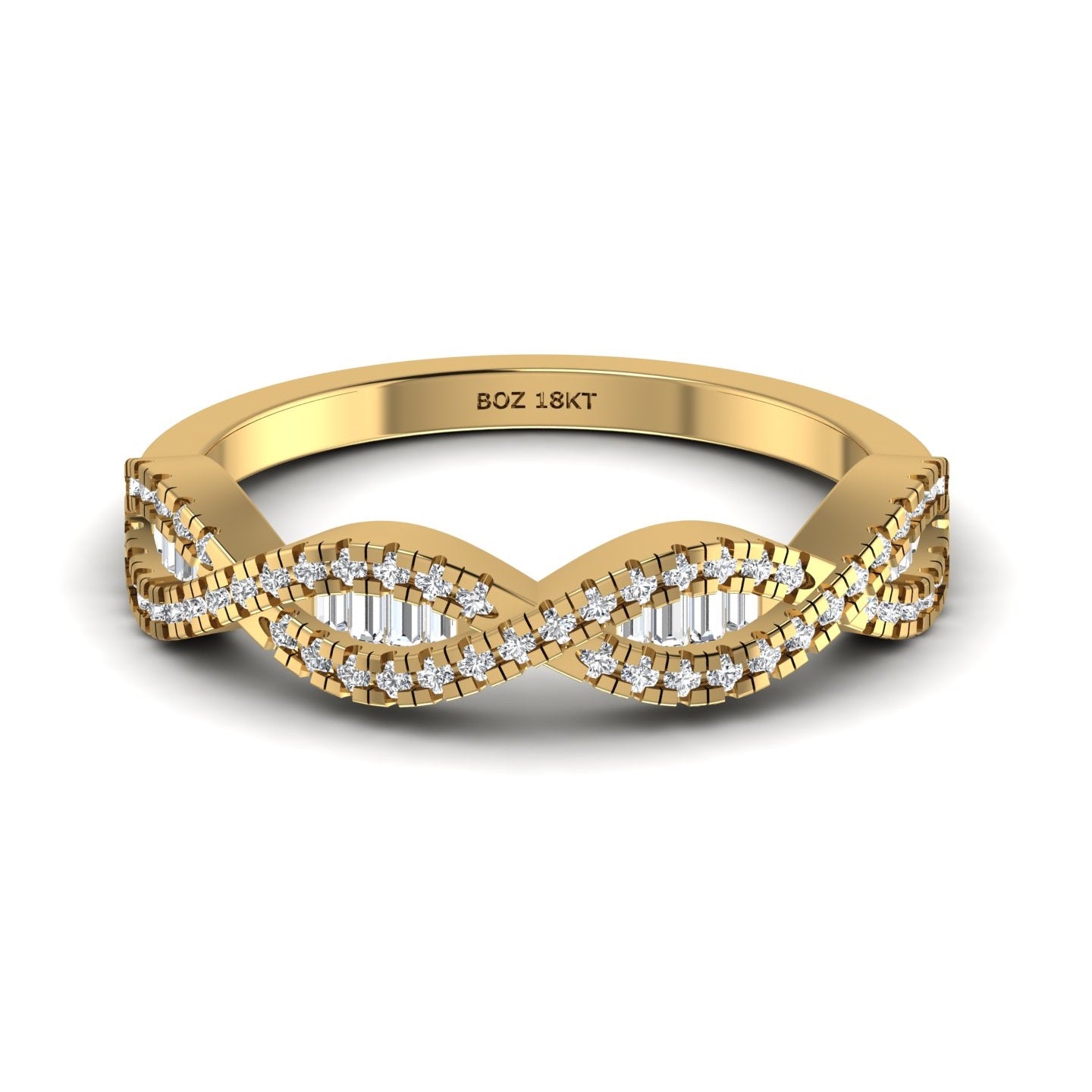 Infinity Diamond Band in 18K Gold