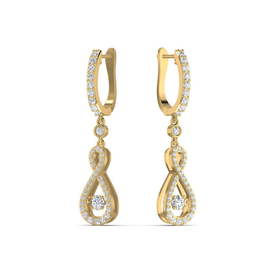 Twinkle Infinie Drop Diamond Earrings in 18K Gold