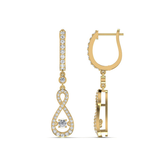 Twinkle Infinie Drop Diamond Earrings in 18K Gold