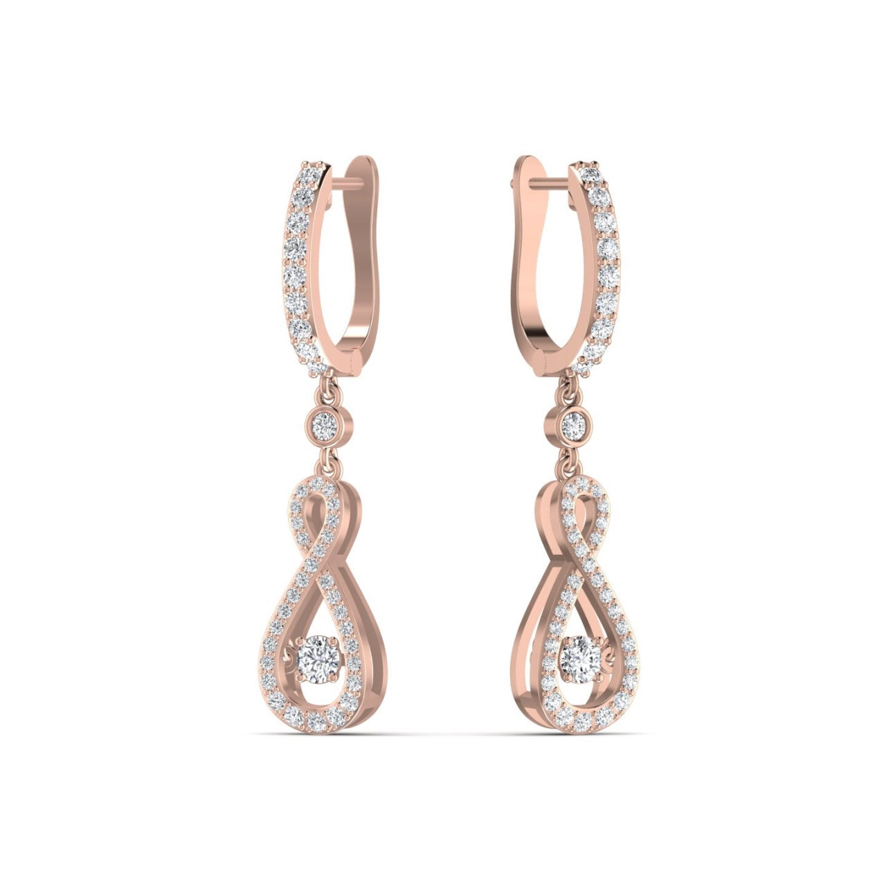 Twinkle Infinie Drop Diamond Earrings in 18K Gold