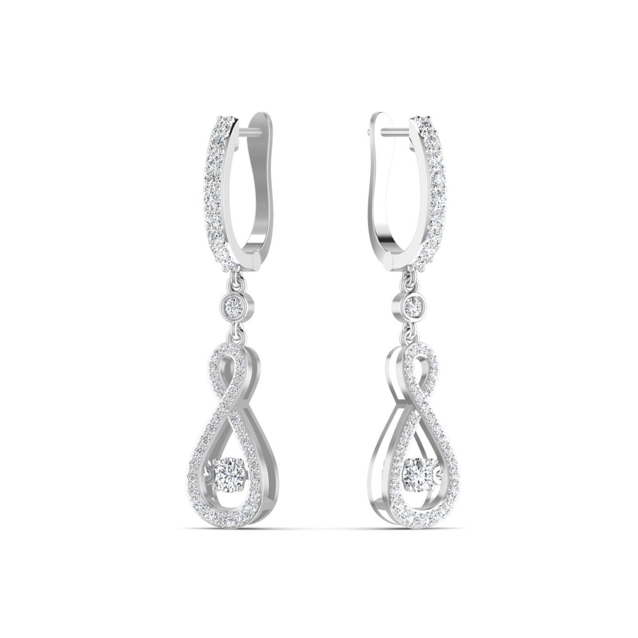 Twinkle Infinie Drop Diamond Earrings in 18K Gold