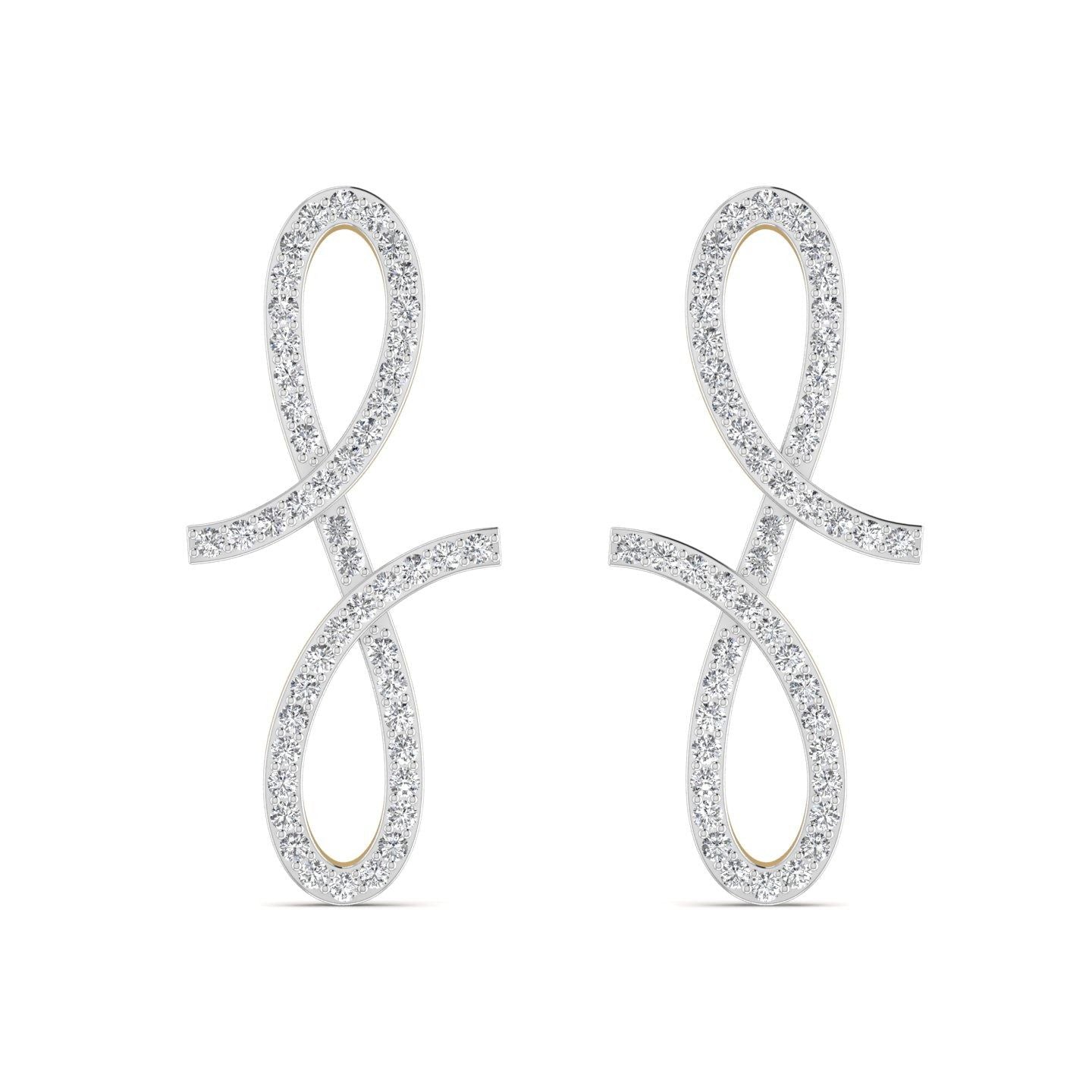 Oiza Infinie Diamond Earrings in 18K Gold