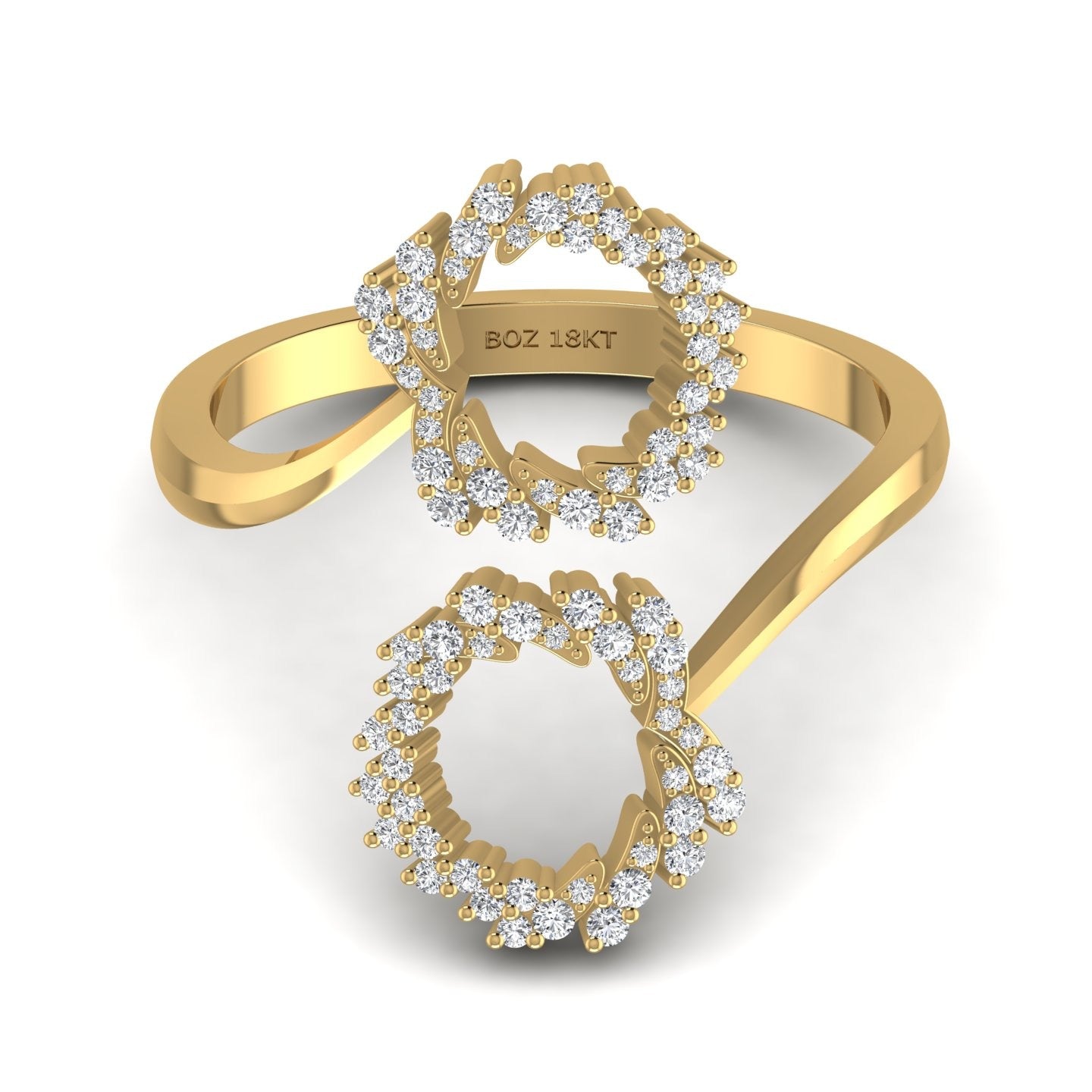 Boz Forever Interlink Diamond Ring in 18K Gold